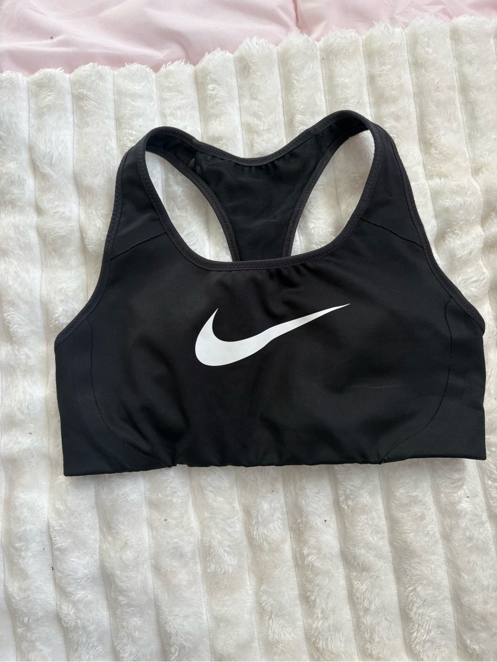 Nike Black and White Racerback Sports Bra